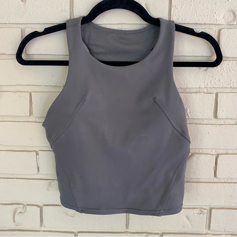 Lululemon Stretch Invigorate Training Everlux Racerback Top Olive Womens Size 6 - Picture 1 of 4